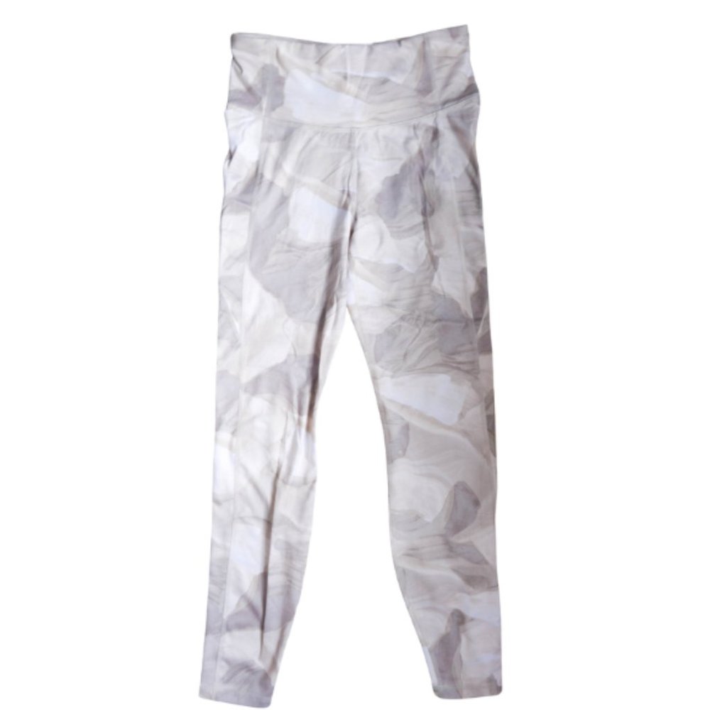 All In Motion Leggings Cream Taupe White Pattern Size Small and Medium